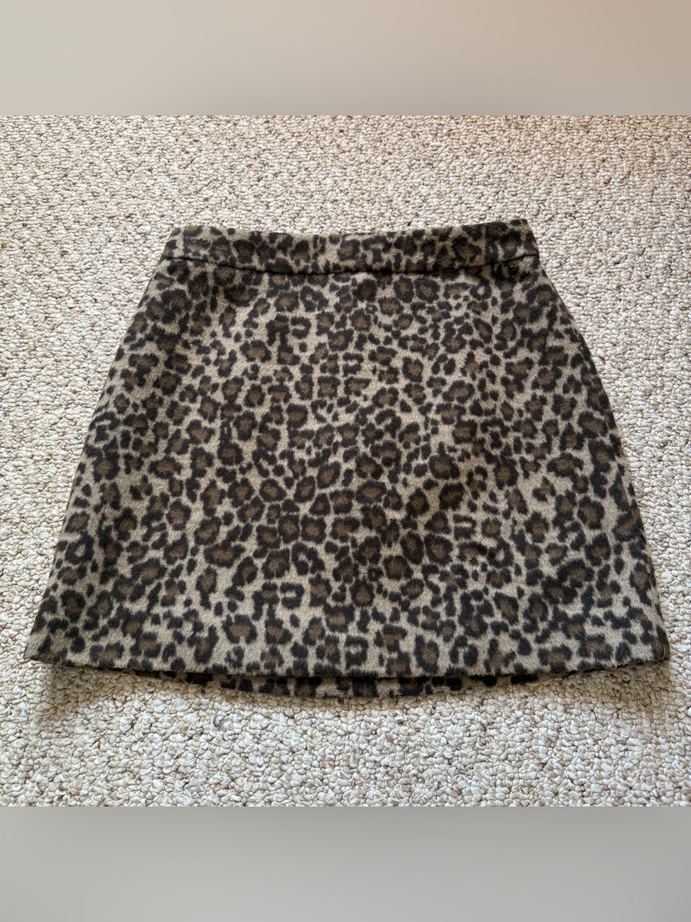 NWT J. Crew Leopard Print A-Line Mini Skirt - Brown/Black Size 4